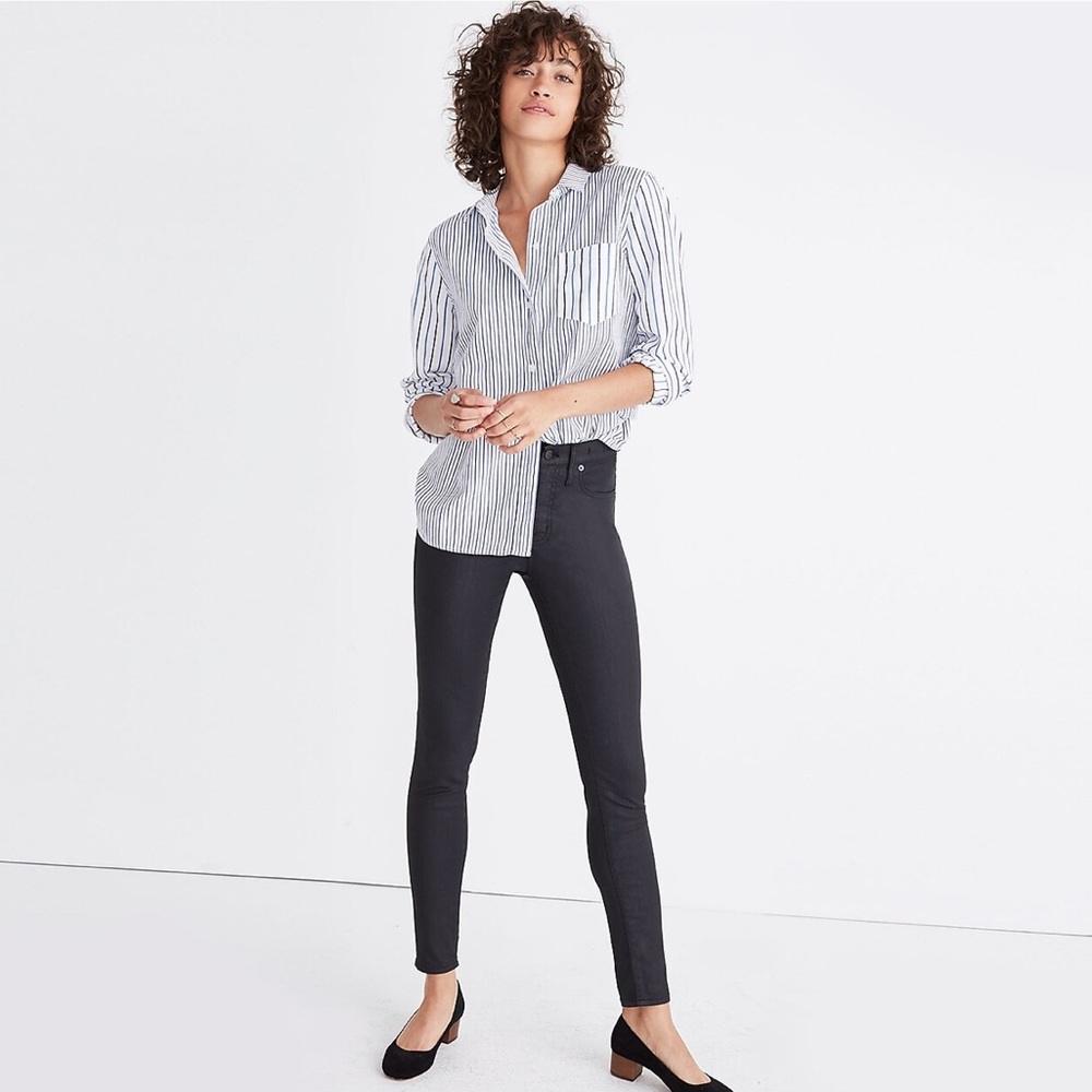 Madewell 9” High-Rise Skinny Jeans: Coated Edition